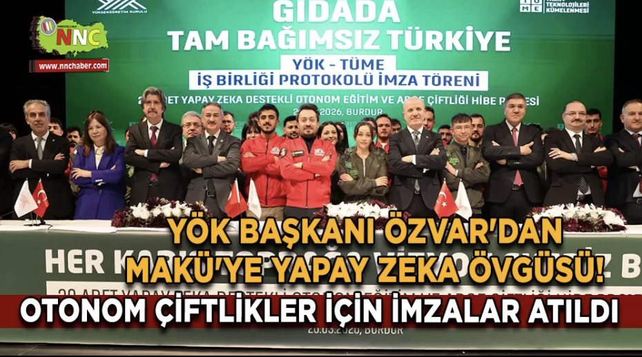 YÖK Başkanı Özvar'dan MAKÜ'ye yapay zeka övgüsü!